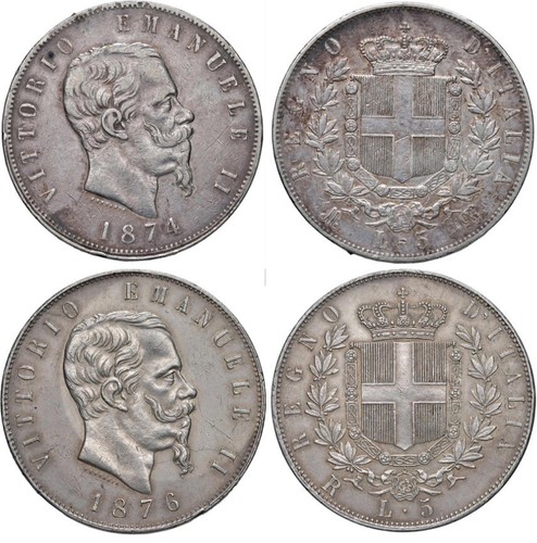 Moneta argento 900 - 900, vittorio