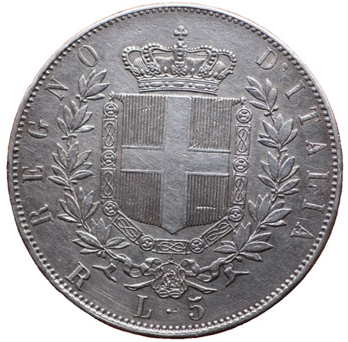 Italia lire 1876 vittorio - italia, 5
