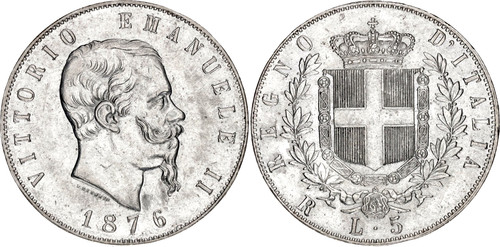 Moneta italia lire - 5,