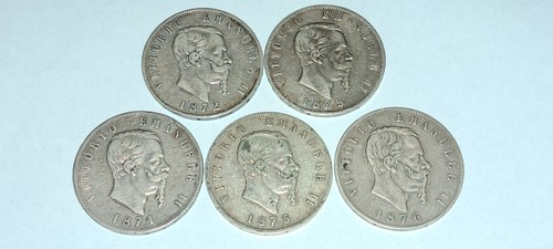 Lire 1872 1876 italia - 5,