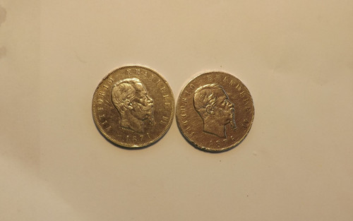 Moneta lire 1871 milano - moneta,