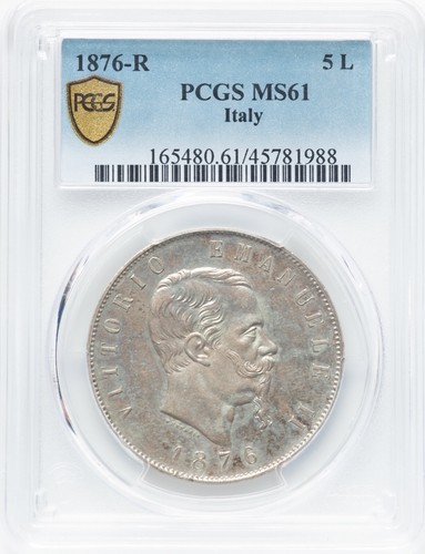 Regno italia 1876 moneta - d'italia, 1876-r